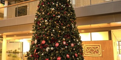 Reuze kerstboom in het atrium